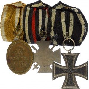 German States Prussia & Third Reich Medal Bar with 3 Medals 1914 - 1939