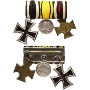 Germany - Empire Bar with 3 Medals 1914 - 1934