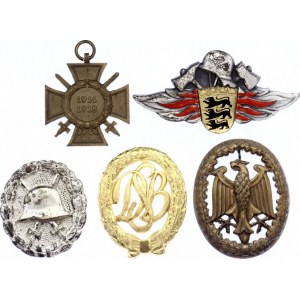 Germany - Third Reich Lot of 5 Badges & Medals