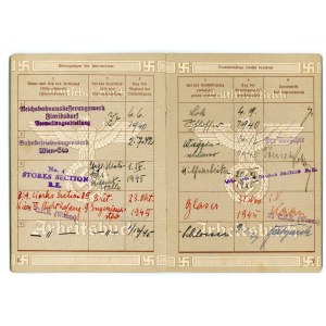 Germany - Third Reich Document of Employment History - Arbeitsbuch 1940 - 1948
