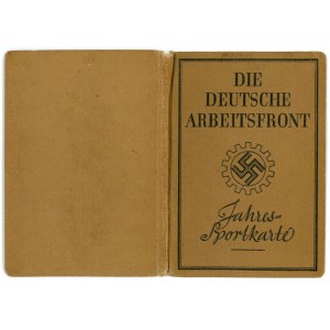 Germany - Third Reich Document Die Deutsche Arbeitsfront - Jahres Sportkarte Sportamt
