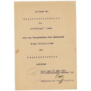 Germany - Third Reich Set of 2 Award Certificates