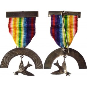 Great Britain Masonic Medal Bird Rainbow 1920 - th