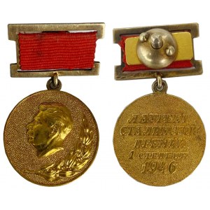 Russia - USSR Laureate of Stalin's Prize Medal 1st Class 1946