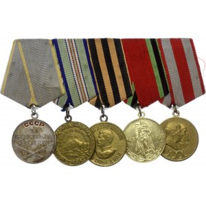 Russia - USSR Lot of 5 Medals 1938 - 1945