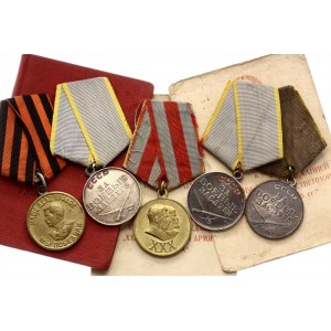 Russia - USSR Lot of 5 Medals 1941 - 1945