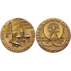 Russia - USSR Medal Moscow August XXVII International Geological Congress 1984 Leningrad Mint
