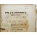 DWUTYGODNIK LITERACKI nr 12 z dnia 15 września 1844r., KRAKÓW