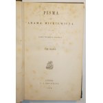 [BIBLIOTEKA PISARZY POLSKICH - tom X] Pisma Adama Mickiewicza, tom III, Lipsk, F.A.Brockhaus 1876