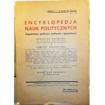 REYMAN Edmund Jan - Encyklopedia Nauk Politycznych, 19 zeszytów 1936-1939, RZADKIE