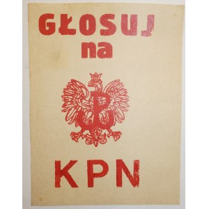 [ULOTKA] Głosuj na KPN (orzeł i powstańcza kotwica)