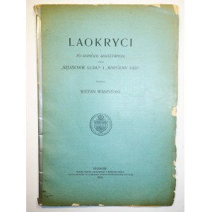 WASZYŃSKI Stefan - Laokryci i tò koinò(n) di (kastépion) czyli Sędziowie ludu i wspólny sąd , Kraków 1908