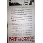 Kalendarz ścienny na rok 1981 NSZZ SOLIDARNOŚĆ Region Wielkopolski