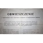 [PLAKAT] Obwieszczenie o wprowadzeniu stanu wojennego