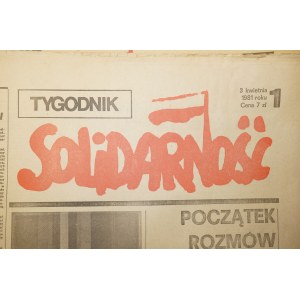 TYGODNIK SOLIDARNOŚĆ numery 1-27, 29-37, Warszawa 1981, Krajowa Komisja Porozumiewawcza NSZZ Solidarność