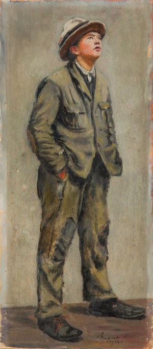 Michał GACZYŃSKI (1893-?) - przypisywany, Młodzieniec w kapeluszu