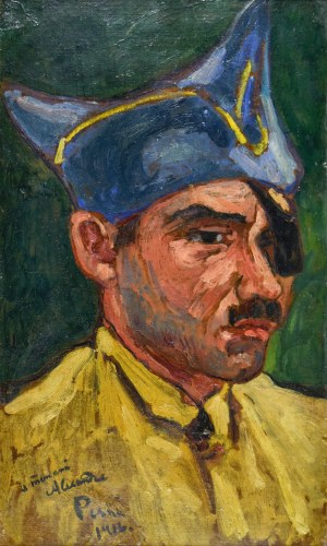 Jean PESKÉ (1870-1949), Popiersie mężczyzny z prawego profilu, 1916
