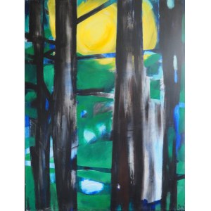 Magdalena Hajnosz, Sun shining through trees, Forest series (2017)