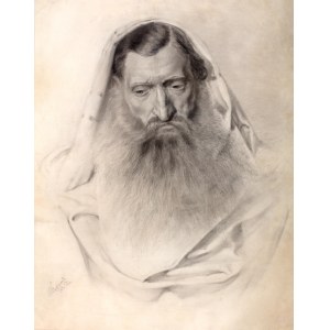 Piotr Stachiewicz (1858 Nowosiółki/Podole - 1938 Kraków), Portret Żyda, 1880 r.