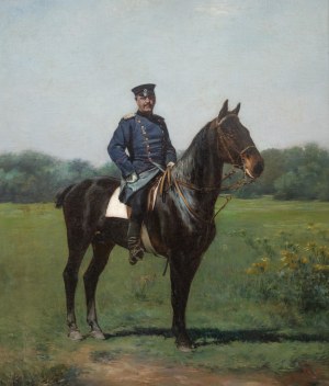 Kazimierz Pułaski (1861-1947), Oficer na koniu, 1893 r.