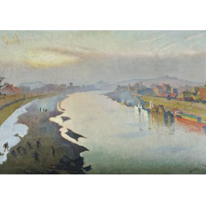 Ludwik LESZKO (1890-1957), Wisła - poranek nad Zwierzyńcem (1935)