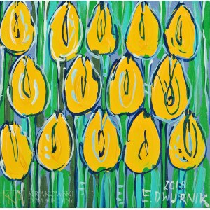 Edward DWURNIK (1943-2018), Żółte tulipany (2016)