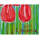 Edward DWURNIK (1943-2018), Czerwone tulipany (2017)