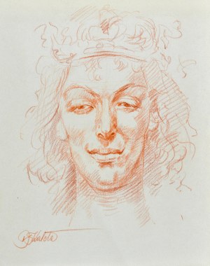 Dariusz KALETA Dariuss (Ur. 1960), Szkic głowy kobiety