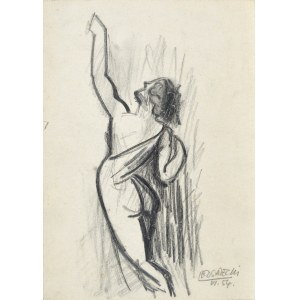 Kazimierz PODSADECKI (1904-1970), Backwards nude with raised hand, 1954