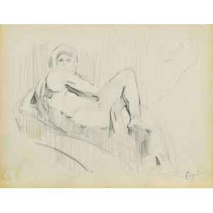Eugeniusz ZAK (1887-1926), Szkic rzeźby Noc Michała Anioła z nagrobka Juliusza Medyceusza (Florencja)