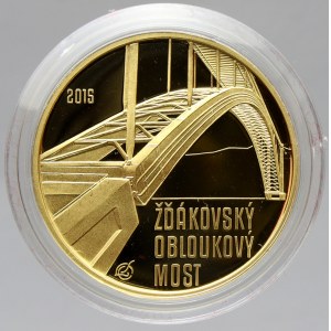 5000 Kč 2015 Žďákovský most, plexi pouzdro, etue, karta
