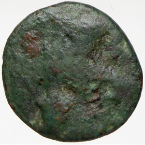 Fenicie  (2 stol. př.n.l.). AE12. Příď lodě zprava / hlava Tyché