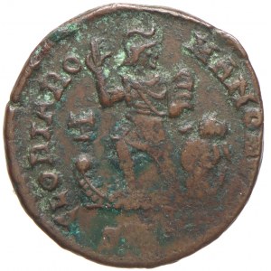 Valentinianus II.  (375-392). AE 21 mm. GLORIA ROMA NORVM, císař na galéře, minc. Siscia. Sear-4061.  dr. nedor...