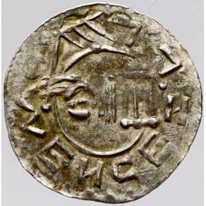 Vratislav II. (1061-92). Denár (0,61 g). Cach-354, var. široká koruna