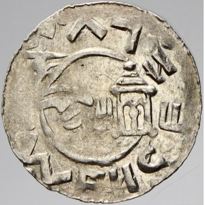 Vratislav II. (1061-92). Denár (0,63 g). Cach-354, var. úzká koruna