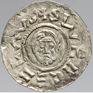 Břetislav II. (1092-1100). Denár. Cach-388. naprsk. okraj