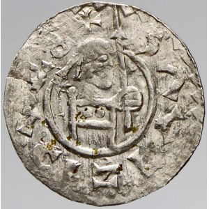 Břetislav II. (1092-1100). Denár. Cach-388. naprsk. okraj