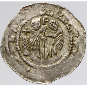 Vladislav II. (1140-74). Denár (0,79 g). Cach-587, var. kuličky v ploše. opisy nedor.