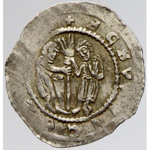 Vladislav II. (1140-74). Denár (0,79 g). Cach-587, var. kuličky v ploše. opisy nedor.