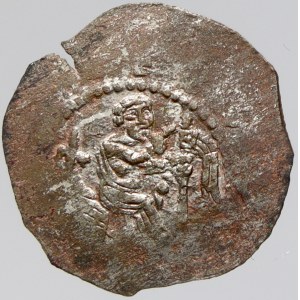 Bedřich (1172-1173, 1178-1189). Denár (0,58 g). Cach-623 (nízká ryzost stříbra). opisy nedor., napr., kor.