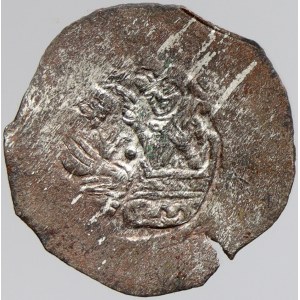 Bedřich (1172-1173, 1178-1189). Denár (0,58 g). Cach-623 (nízká ryzost stříbra). opisy nedor., napr., kor.