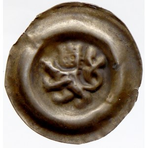 Přemysl Otakar II. (1253-78). Brakteát z let 1260-78, starý sbírkový sáček. Cach-843