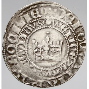Václav II. (1283-1305). Pražský groš, blíže neurč. (obrácené hlásky N v opisech). Dobová napodobenina? (nízká hmotnost 2,6 g...