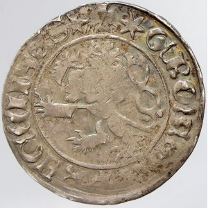 Jiří z Poděbrad (1458-71). Pražský groš, blíže neurč. (2,62 g). lehce nedoražen