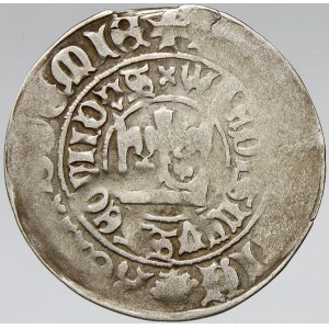 Vladislav II. (1471-1516). Pražský groš, blíže neurč. nedor.