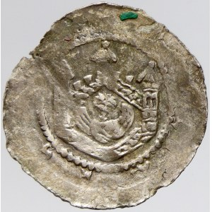 Vladislav I. nebo II. (1137-40). Olomoucký denár. Cach-neuvádí, VP-229, Šmerda-426. nedor.