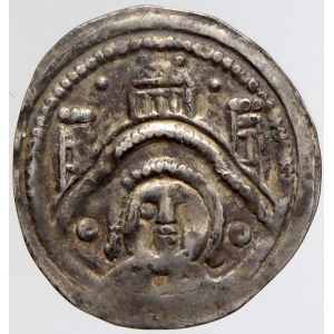 Vladislav I. Jindřich (1192-1194, 1197-1222). Denár (0,62 g). Cach-883