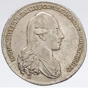 Windischgrätz, Josef Mikuláš  (1744-1802). ½ tolar 1777 Vídeň (13,95 g). KM-11, Don.-4036, Mont....
