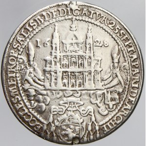 Paris Lodron (1619-53). ½ tolar 1628 přenesení ostatků. KM-141.  sty po závěsu