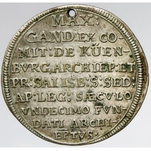 Maxmilián Gandolf von Kuenburg (1668-1687). 15 krejcar 1682 1100 let od založení. KM-231.  dírka